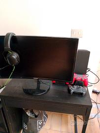 TV Samsung + play 4 + cuffie gamer + stereo BT