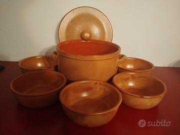 Set Tegame+scodelle in terracotta