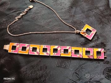 Set Swatch - Bracciale e Collana Acciaio e Smalto