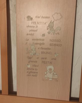 lettino per bambini in rovere 