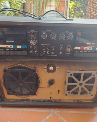 Amplificatore Philips dual cassette recorder 6650