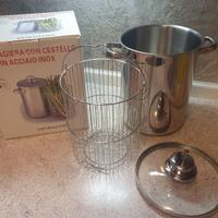Pentola cuoci asparagi in acciaio inox