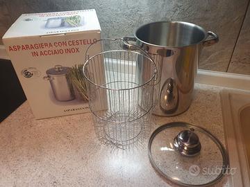 Pentola cuoci asparagi in acciaio inox