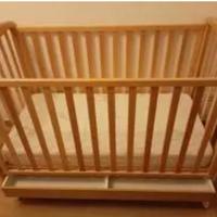 lettino neonato noce chiaro 