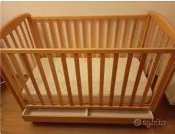 lettino neonato noce chiaro 