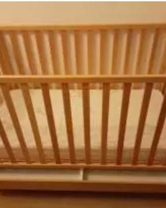 lettino neonato noce chiaro 