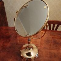specchio rotondo bagno oro