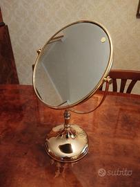 specchio rotondo bagno oro