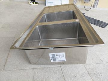 Lavello cucina doppia vasca con gocciolatoio – Ott