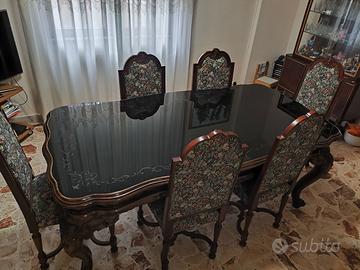 SALA DA PRANZO COMPLETA STILE BAROCCHETTO