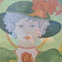 stampa con cornice stile liberty