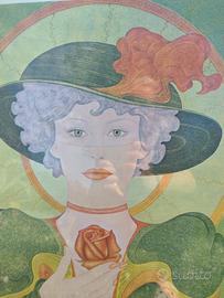 stampa con cornice stile liberty