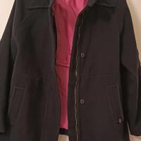 Cappotto Prenatal nero con fodera rosa