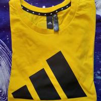 T-Shirt ADIDAS gialla autentica mis. XL Nuova