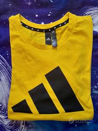 T-Shirt ADIDAS gialla autentica mis. XL Nuova