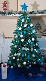 albero di natale 180cm nuovo  completo di addobbi 