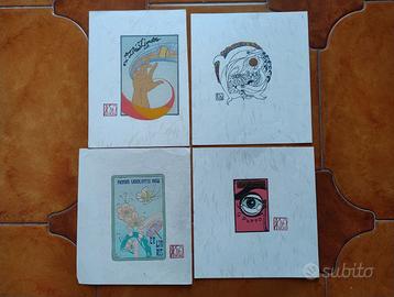 Surimono + Ex-Libris incisioni orientali Nishiki-e