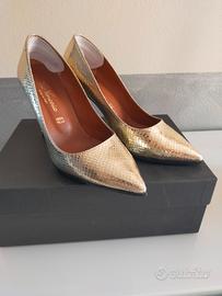 scarpe color oro donna 