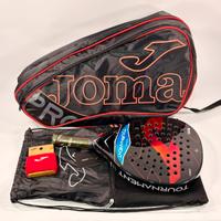 Padel JOMA Borsa + Pala con sacchetta + 2 polsini