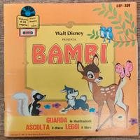 LP 45 giri "Walt Disney Disco+Libro "Bambi"! Raro!