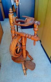 Arcolaio antico filatoio in legno vintage per fila