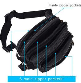 GRANDE ZAINO MARSUPIO 7 TASCHE NUOVO