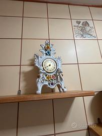 Orologio da tavolo stile Capodimonte