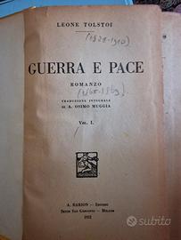 Romanzo Guerra e pace ed. 1932