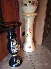 colonne porta vaso in ceramica