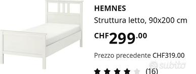 struttura letto singolo ikea 