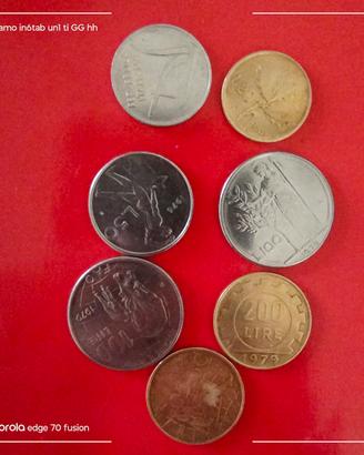 7 monete italiane in lire 1979/80