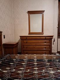 cassettono e specchio in legno massello