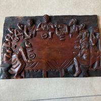 Ultima cena quadro legno intagliato