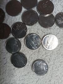 48 monete metalliche da lire 100