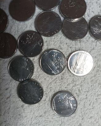 48 monete metalliche da lire 100
