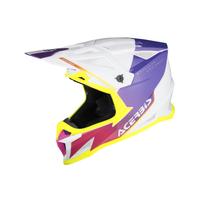CASCO OFFROAD ACERBIS T711 VIOLA ROSA GIALLO
