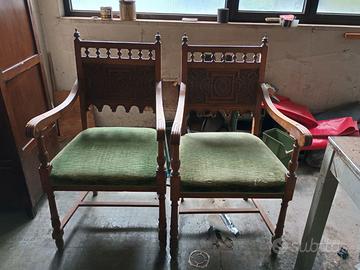 Sedie in legno imbottite