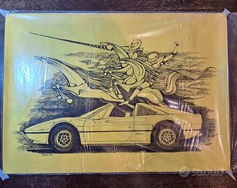 FERRARI 308 GTS- LITOGRAFIA  1984- R. PELILLO