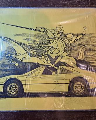 FERRARI 308 GTS- LITOGRAFIA  1984- R. PELILLO