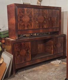 2 Credenze con specchio - Art Decò anni ’40