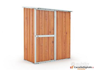 Casetta box giardino Acciaio 155x100 fin legno