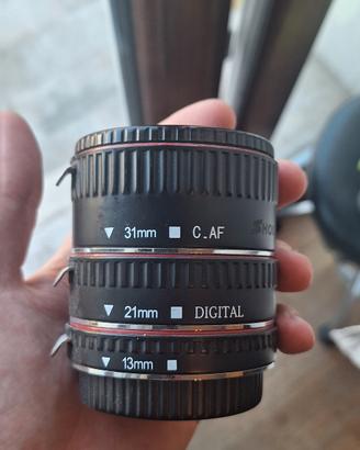tubi di prolunga per canon ef