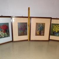 4 quadri MARIANO D'AMORA pittore incisore 