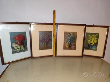 4 quadri MARIANO D'AMORA pittore incisore 