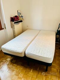 Due reti a doghe e materassi 80x220 cad