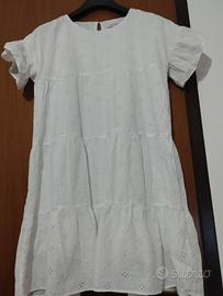 vestito bianco  ricamato 