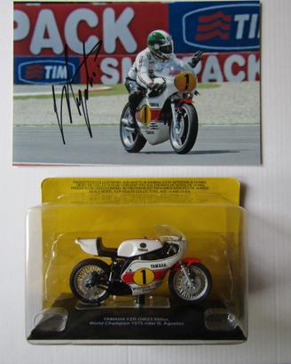 Modellino Yamaha G. agostini  +foto cm 19x12,5