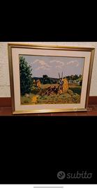 quadro ricamato a mano 