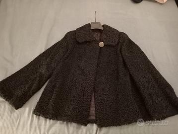 giacca pelliccia nera 