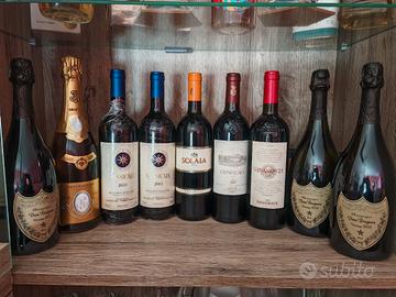 lotto champagne e vino supertuscan 